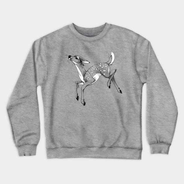 Fawn sketch Crewneck Sweatshirt by Jaime Ricciardi